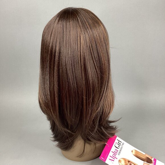 Hannah Wig Brown & Blonde Long Straight Curl Classic Cap Adjustable Synthetic - Picture 3 of 9